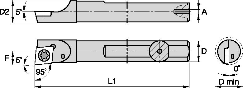 S Clamping Boring Bar D5.0mm