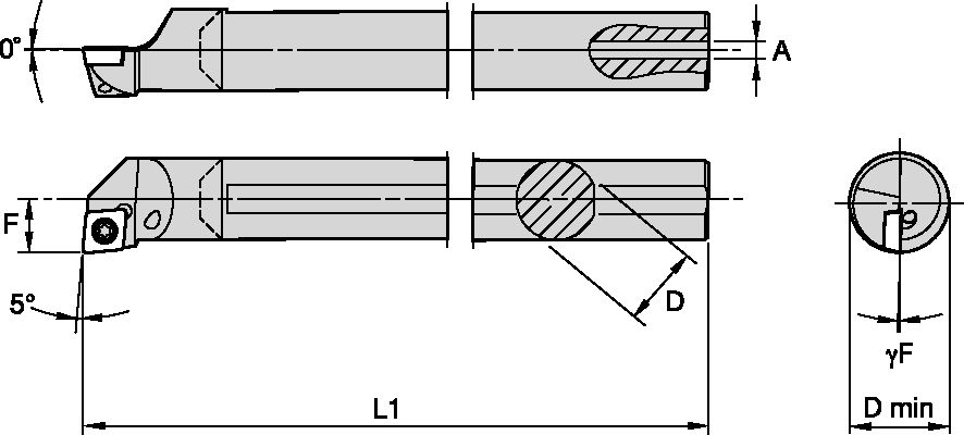 S Clamping Boring Bar D16.0mm