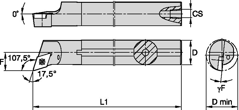 S Clamping Boring Bar D16.0mm