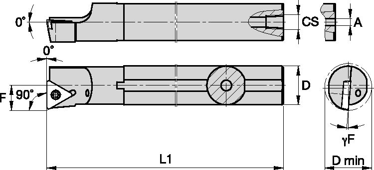 S Clamping Boring Bar D20.0mm