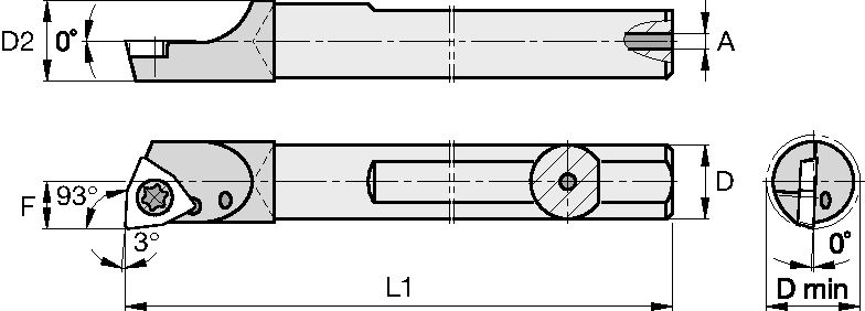 S Clamping Boring Bar D10.0mm