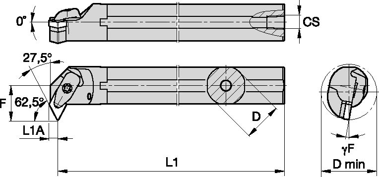 D Clamping Boring Bar D32.0mm