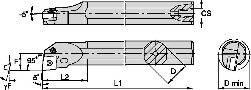 P Clamping Boring Bar D32.0mm