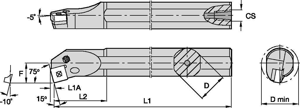 P Clamping Boring Bar D32.0mm