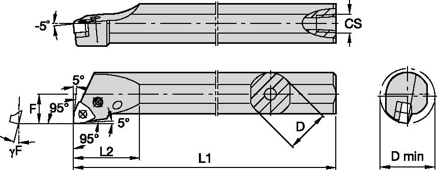 P Clamping Boring Bar D16.0mm