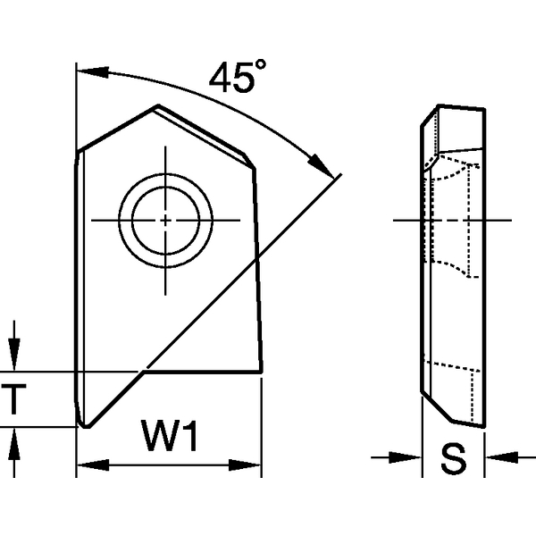 BF Insert • 45° with Spot Face