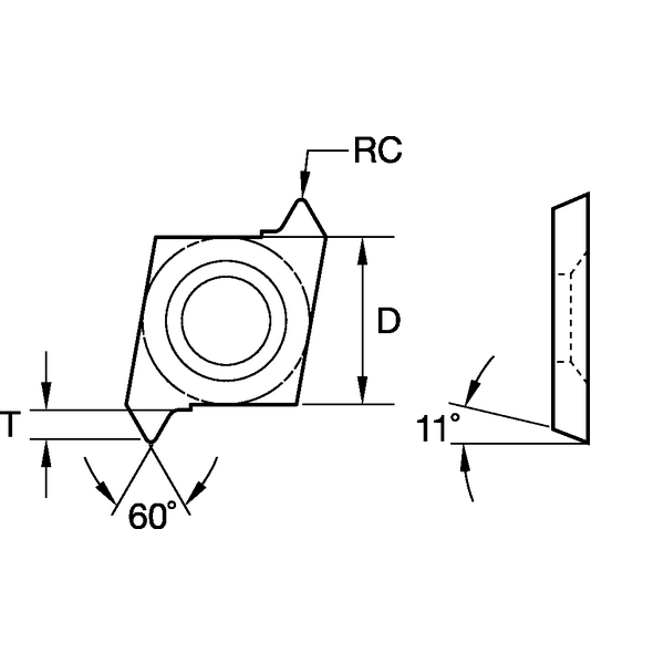 Laydown Threading Insert