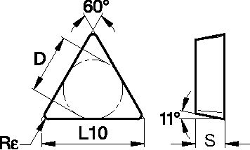 POSITIVE INSERT GEO FLAT TOP