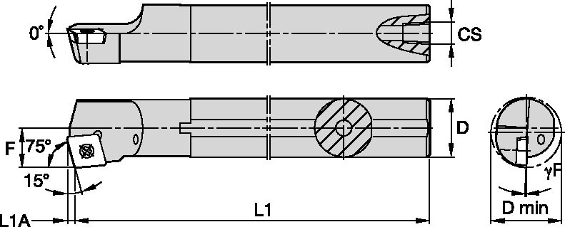 S Clamping Boring Bar D20.0mm