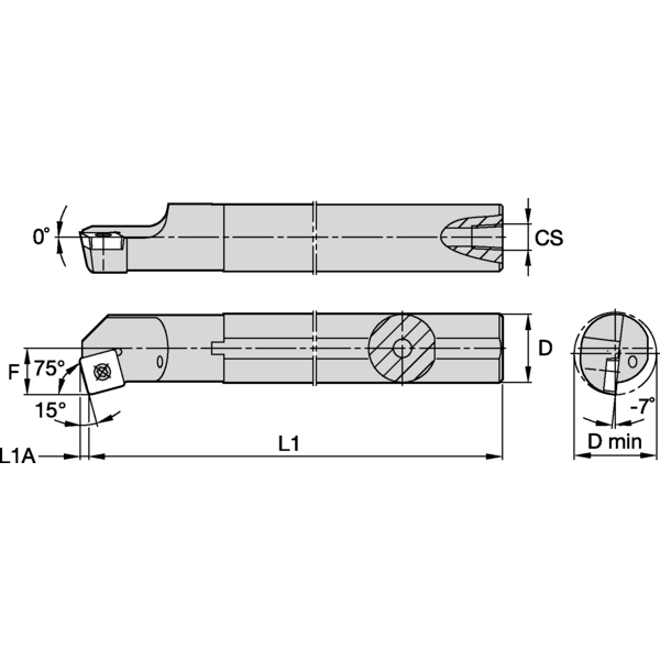 S Clamping Boring Bar D16.0mm